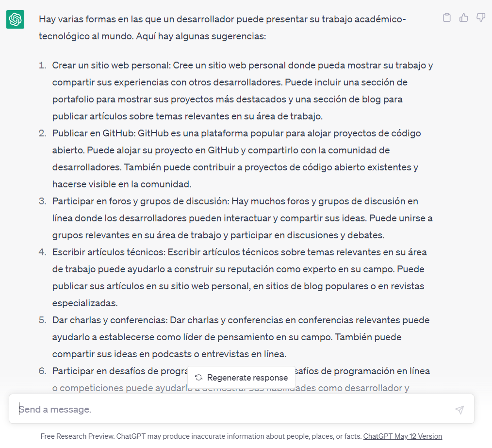 Respuesta a la pregunta 1